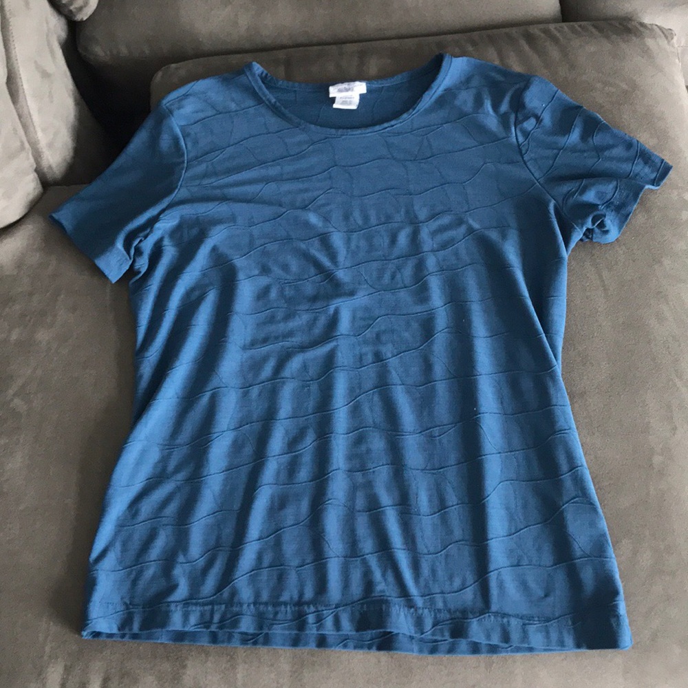 Textured Blue Top